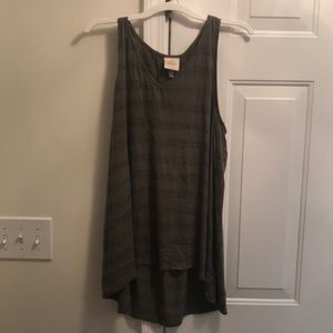 Soft Green Knox Rose Hi Low Tank Top
